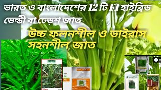 ভেন্ডী বীজের জাত । ভারত ও বাংলাদেশের হাইব্রিড F1 ভেন্ডী বা ঢেড়শ জাত । উচ্চফলনশীল # ভেন্ডী জাত