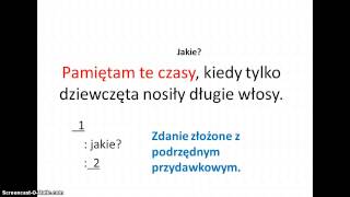 Zdania złożone.