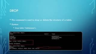 DROP Command of DDL, SQL Basics Tutorial - 6