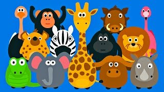 Learning Wild Animals for Kids - Teaching Animals Video for Toddlers - Stacking Tsum Tsum Style