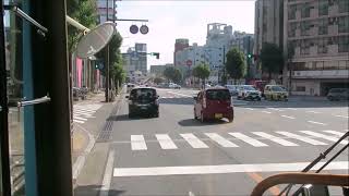 大分バス12865　県庁正門前⇒法勝台⇒大分駅前(循環)　前面展望動画