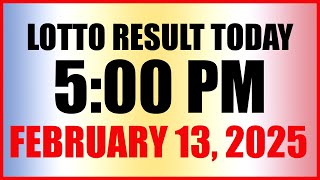 Lotto Result Today 5pm February 13, 2025 Swertres Ez2 Pcso