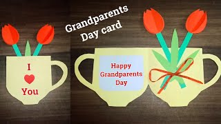 Grandparents day card making ideas/Easy and beautiful card for Grandparents day/Greeting card
