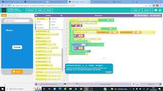 Click Me game in App Lab in code.org