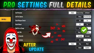 Free fire settings full details in tamil || After update free fire settings || Free fire setting