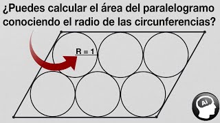 6 circulos dentro de un paralelogramo