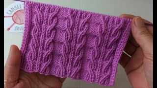 Saray burması örgü modeli yapılışı / yelek modelleri / knitting pattern / Strickmuster