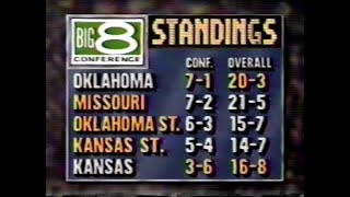 1988-89 #1 Oklahoma Sooners at Kansas Jayhawks  - NCAA Basketball ESPN , OU radi