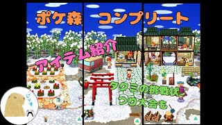 ポケ森　コンプリート　1月にゲットしたアイテム紹介✨つり大会　タクミの挑戦状も