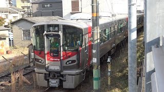 【4K】広島運転所　回送列車227系電車　ﾋﾛA61編成　天神川駅