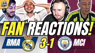 CITY OUTCLASSED! REAL MADRID \u0026 MAN CITY FANS REACTION TO REAL MADRID 3-1 MAN CITY | CHAMPIONS LEAGUE