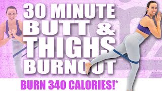 30 Minute BUTT AND THIGHS WORKOUT WITH MINI BANDS! 🔥BURN 340 CALORIES!* 🔥with Sydney Cummings