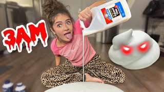 MAKING HAUNTED SLIME AT 3AM ON THE FLOOR!