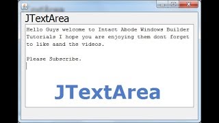 JTextArea in Windows Builder Java - Intact Abode