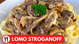 ¿COMO PREPARAR LOMO STROGONOFF CON CHAMPIÑONES? | RECETA FÁCIL