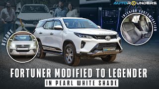 Type 3 Fortuner converted to Legender | Black Marble Finish Interior