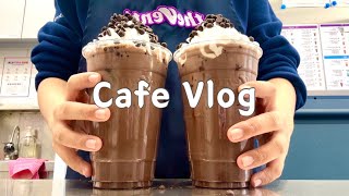 🍫🤎달달한 초코라떼로 스트레스 날려버려요!🍫🤎/ 카페 브이로그 / cafe volg / asmr / no bgm / 더벤티 / 카페 알바 브이로그