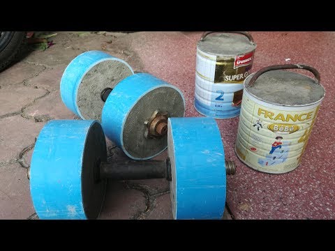 How to make a cement dumbbells / for gym at home How to make a cement dumbbells / for gym at home