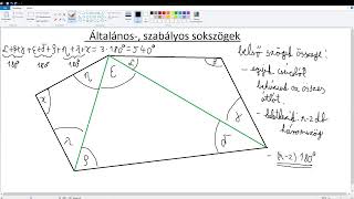 7.A Szabályos sokszögek, általános sokszögek