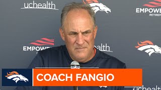 Coach Fangio on red-zone production: 'We've just got to keep grinding away at it'