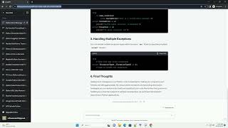 Adding a error message in Python as well as commands