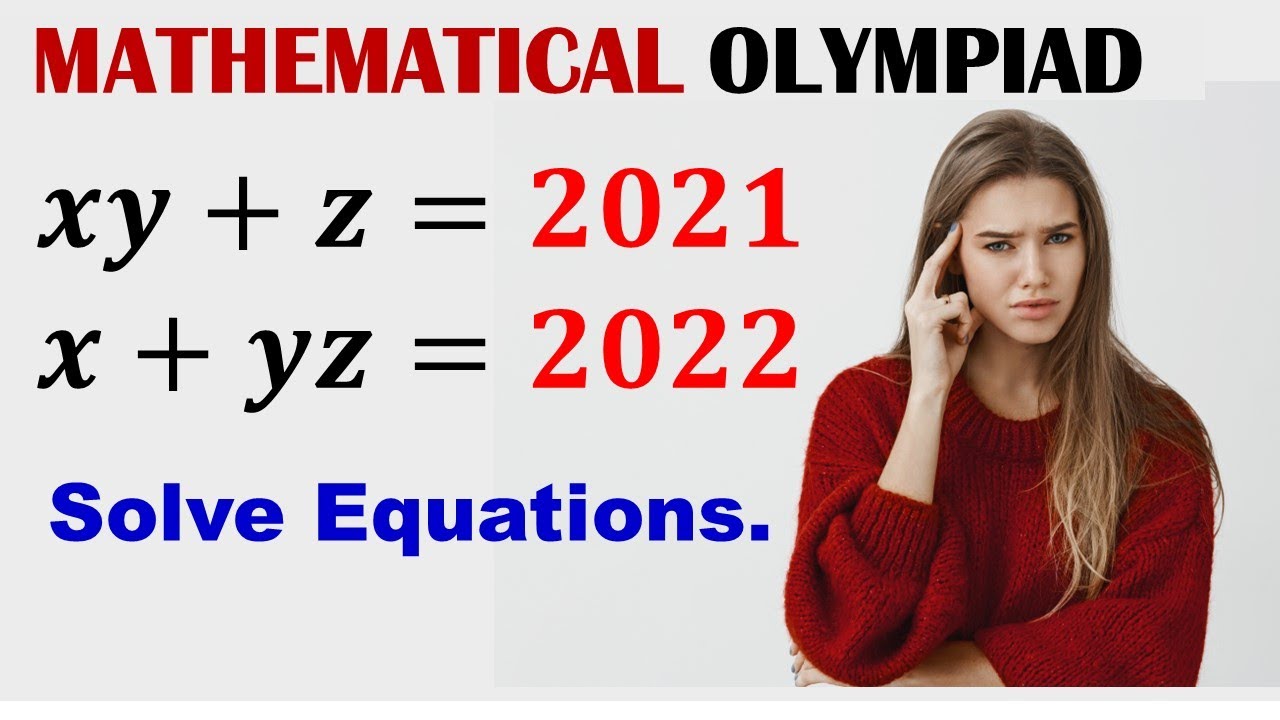 Math Olympiad Question Equation Solving Math Olympiad Training