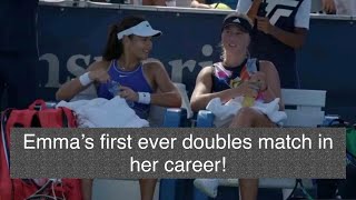 Emma’s first ever career doubles match: Raducanu/Tauson vs Hradecka/Niculescu at Citi Open 2022