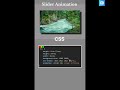 Image slider Animation using HTML and CSS