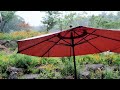 serene raindrops on umbrella a soothing ambience for relaxation