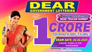 DEAR LOTTERY LIVE DEAR 8 PM 02.02.2025 NAGALAND STATE LOTTERY LIVE DEAR LOTTERY LIVE LOTTERY SAMBAD