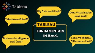 Tableau Fundamentals in Telugu | Introduction to BI, Big Data \u0026 Data Visualization