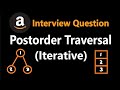 Binary Tree Postorder Traversal (Iterative) - Leetcode 145 - Python