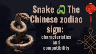 Snake 🐍 the chinese zodiac sign🪧🌒: characteristics and compatibility