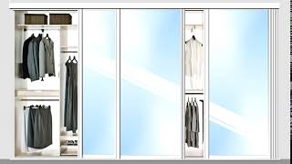 4 Door Sliding Mirror Wardrobe Doors