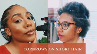 Watch me Cornrow My Hair - NO BLOWOUT | Faceovermatter