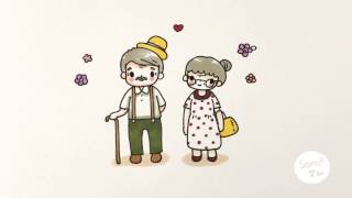 วาดคุณตาคุณยายน่ารักๆกันจ้า ♪ How to draw lovely grandparent