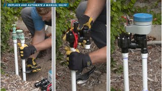 How to Replace a Manual Zone Valve and Add a Hunter NODE-BT Bluetooth® Battery-Operated Controller