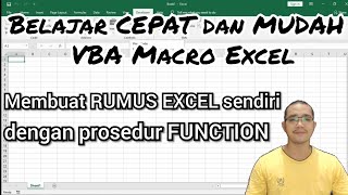 Membuat RUMUS EXCEL sendiri dengan menggunakan prosedur FUNCTION pada VBA Excel