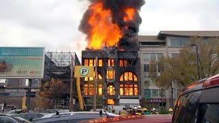 Out-of-control fire rages in Montreal's Chinatown