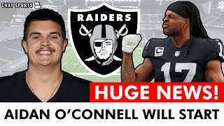 Aidan O’Connell Will Start Today Against The Los Angeles Chargers! | Raiders News