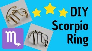 DIY Scorpio Ring Tutorial ♏ Zodiac Oct 23-Nov 21