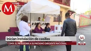 Inician instalación de casilla para elecciones del PRI