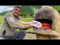 We Built a Homemade Clay Oven and Cooked a Thigh of Lamb in it for a Family Dinner!