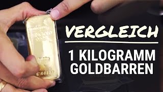 Goldbarren im Vergleich - 1 kg Heraeus, Degussa \u0026 Umicore [GOLD]