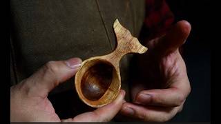 Carving a Whale Shaped Scoop  Using  Hand Tools.