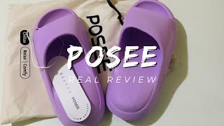 POSEE BOUNCE SLIDES SLIPPERS REAL REVIEW NO EDIT|TRENDING SLIPPERS‼️😱