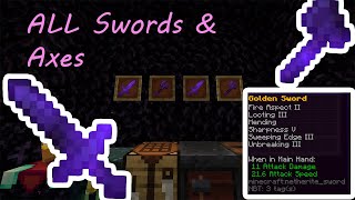 ALL Datblock Faction Axes & Swords + Info!!! Minecraft