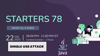 Single-use Attack Problem Code: SINGLEUSE Solution in Java Code Chef