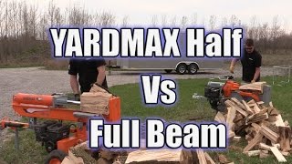 YARDMAX Half Beam Log Splitter Vs Full Beam 35 Ton