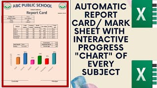 Automatic Report Card with Student Marks Graph in Excel 2023